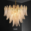 Luxury decorbites glass leaf gold chandelier living room pendant light