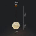 Luxury gold and amber crystal ball pendant light bedroom lighting