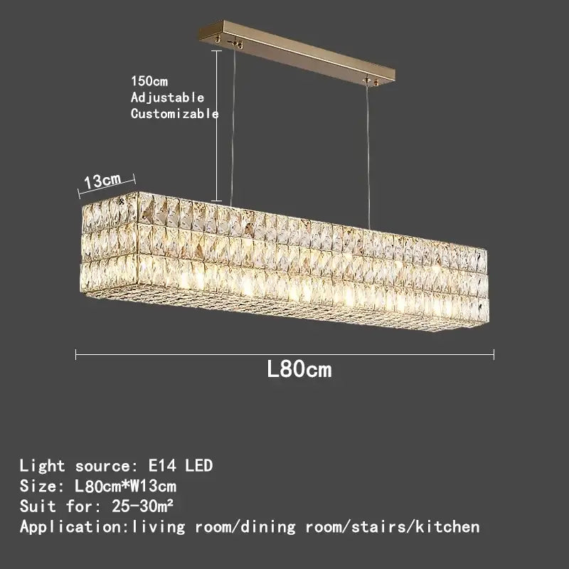 Luxury gold crystal circle pendant chandelier dining room lighting