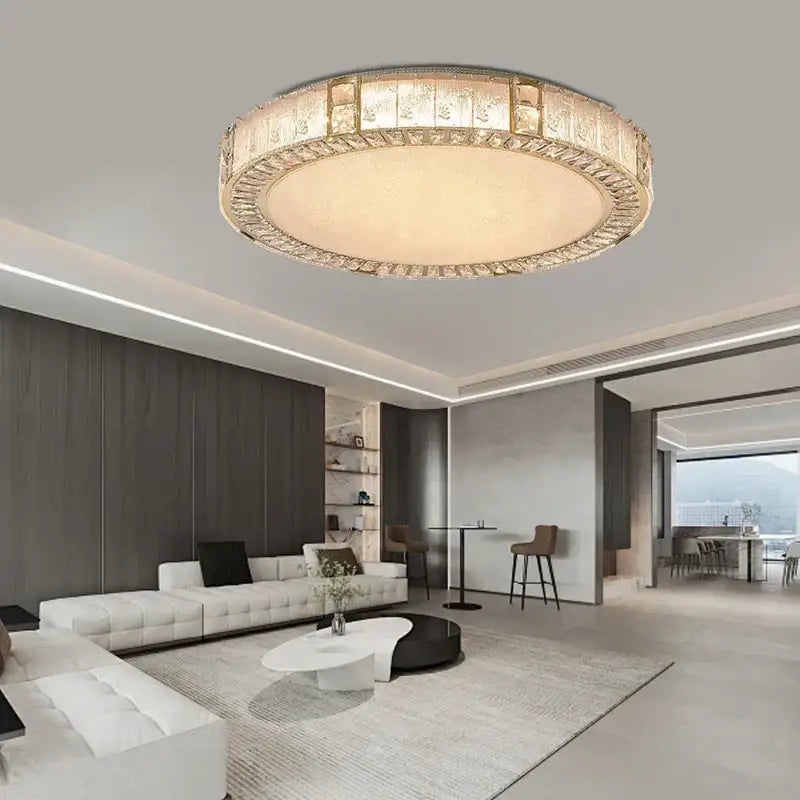 Luxury gold crystal glass luxury ceiling light living room chandelier