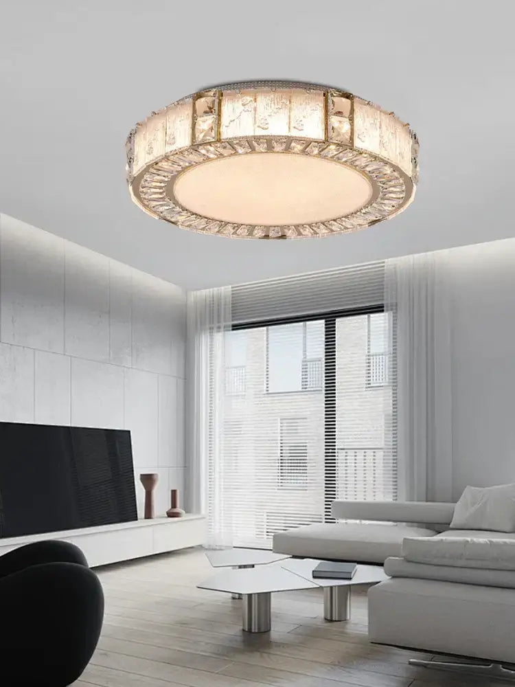 Luxury gold crystal glass luxury ceiling light living room chandelier