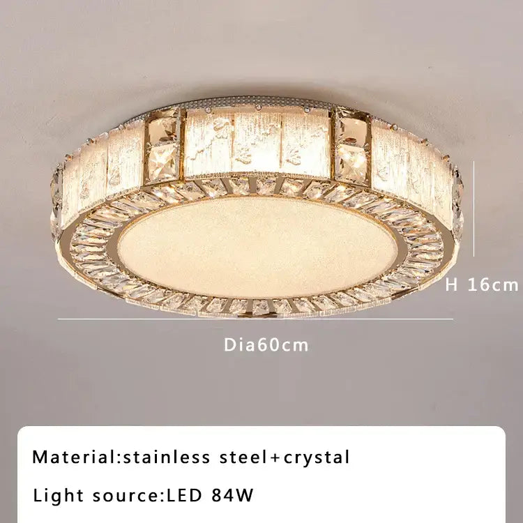 Luxury gold crystal glass luxury ceiling light living room chandelier