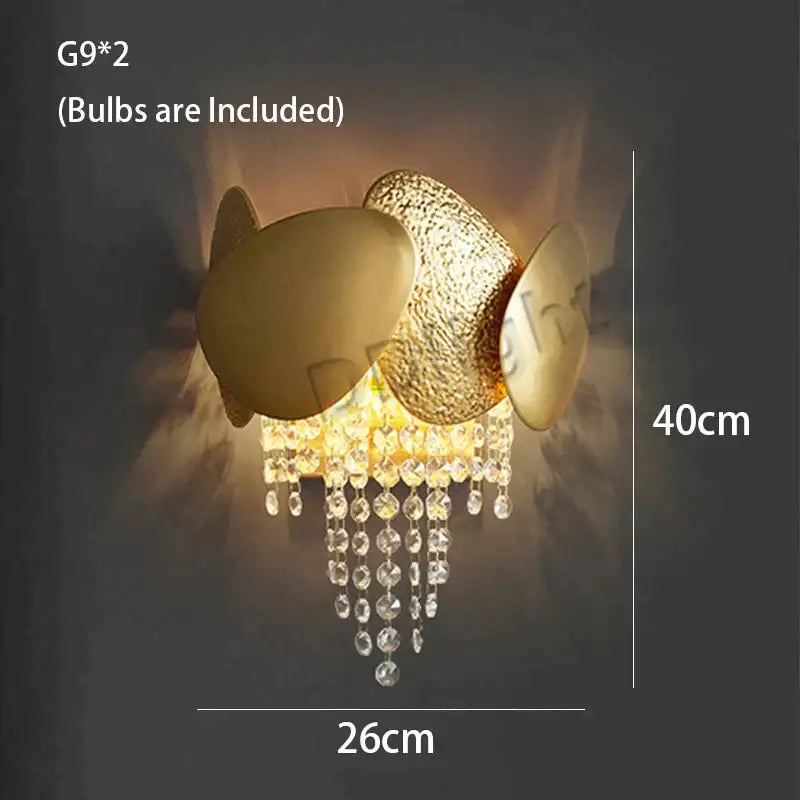 Luxury gold crystal led ceiling chandelier for living room