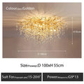 Luxury golden crystal ceiling chandelier living room teardrop decor