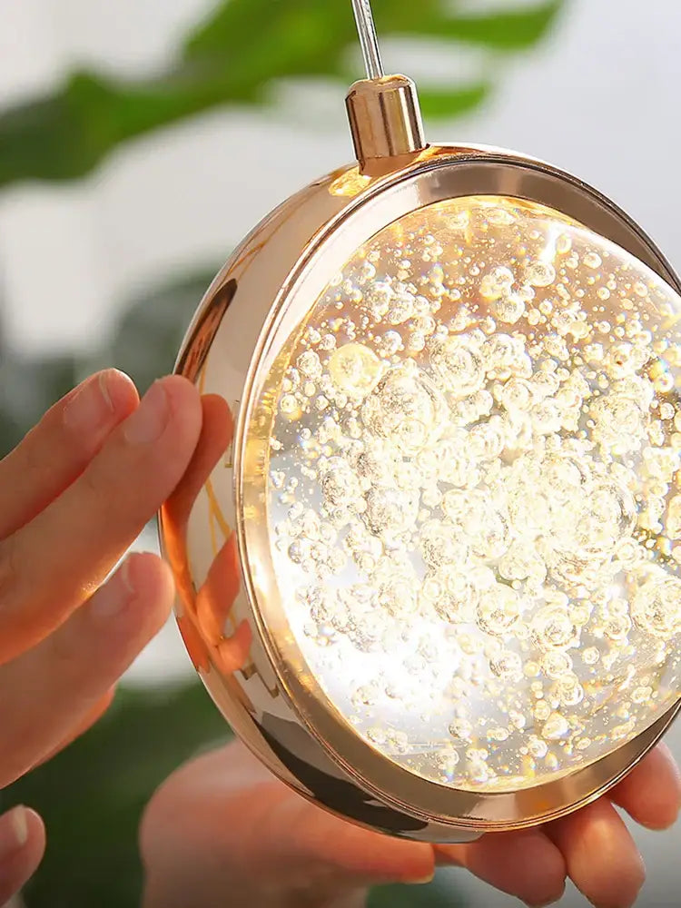 Luxury golden decorbites crystal ball led rotating stair chandelier