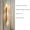 Luxury golden twisted crystal led wall sconce bedroom light