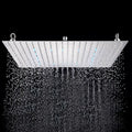 Luxury matte black rainfall shower head bathroom experience