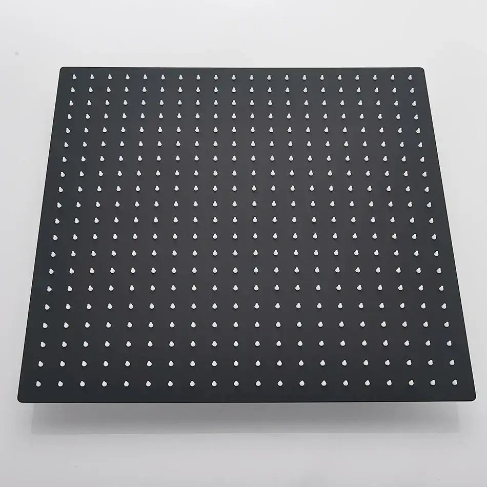 Luxury matte black rainfall shower head bathroom experience