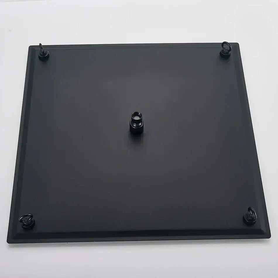 Luxury matte black rainfall shower head bathroom experience