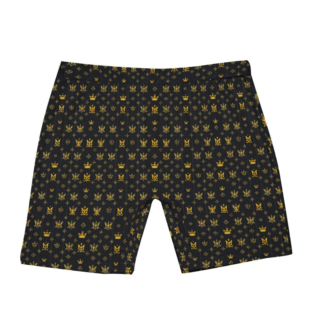 Munsieur Luxury Men's Boxer Briefs with Gold Pattern
