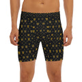 Munsieur Luxury Men's Boxer Briefs with Gold Pattern