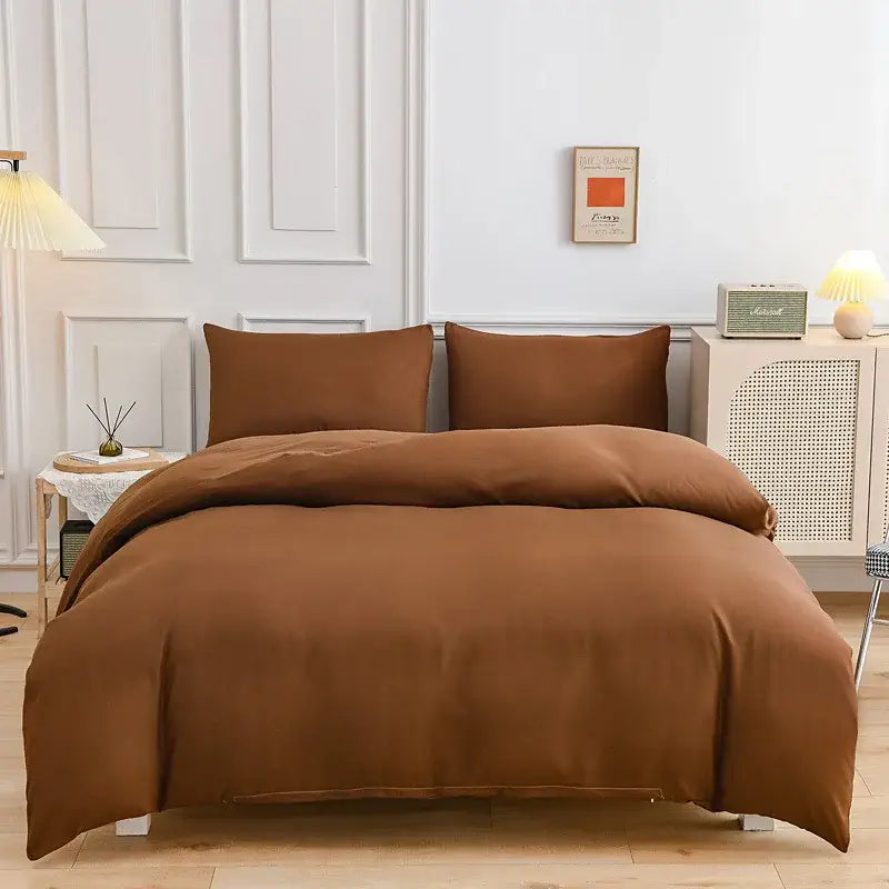 Luxury orange & gray duvet cover set bedroom bedding with blanket