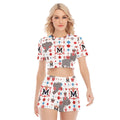 Munsieur Luxury Printed Women's Matching Set – Stylish Crop Top & Bottoms