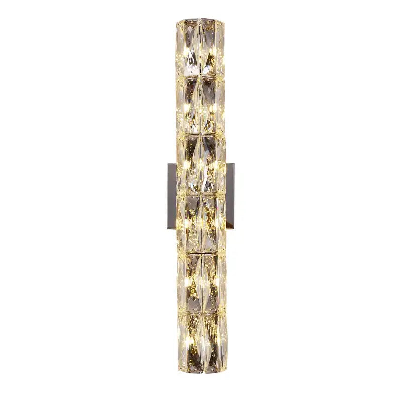 Luxury silver crystal wall sconce – living room deluxe light