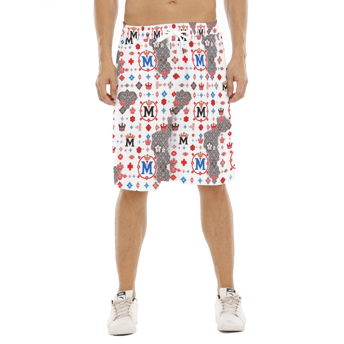 Munsieur Luxury Streetwear Athletic Shorts with Bold Print