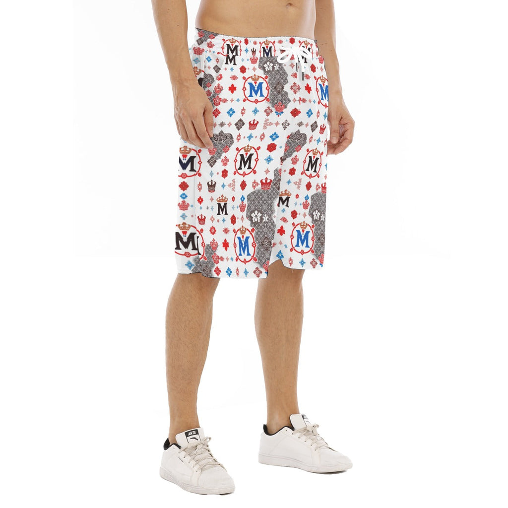 Munsieur Luxury Streetwear Athletic Shorts with Bold Print