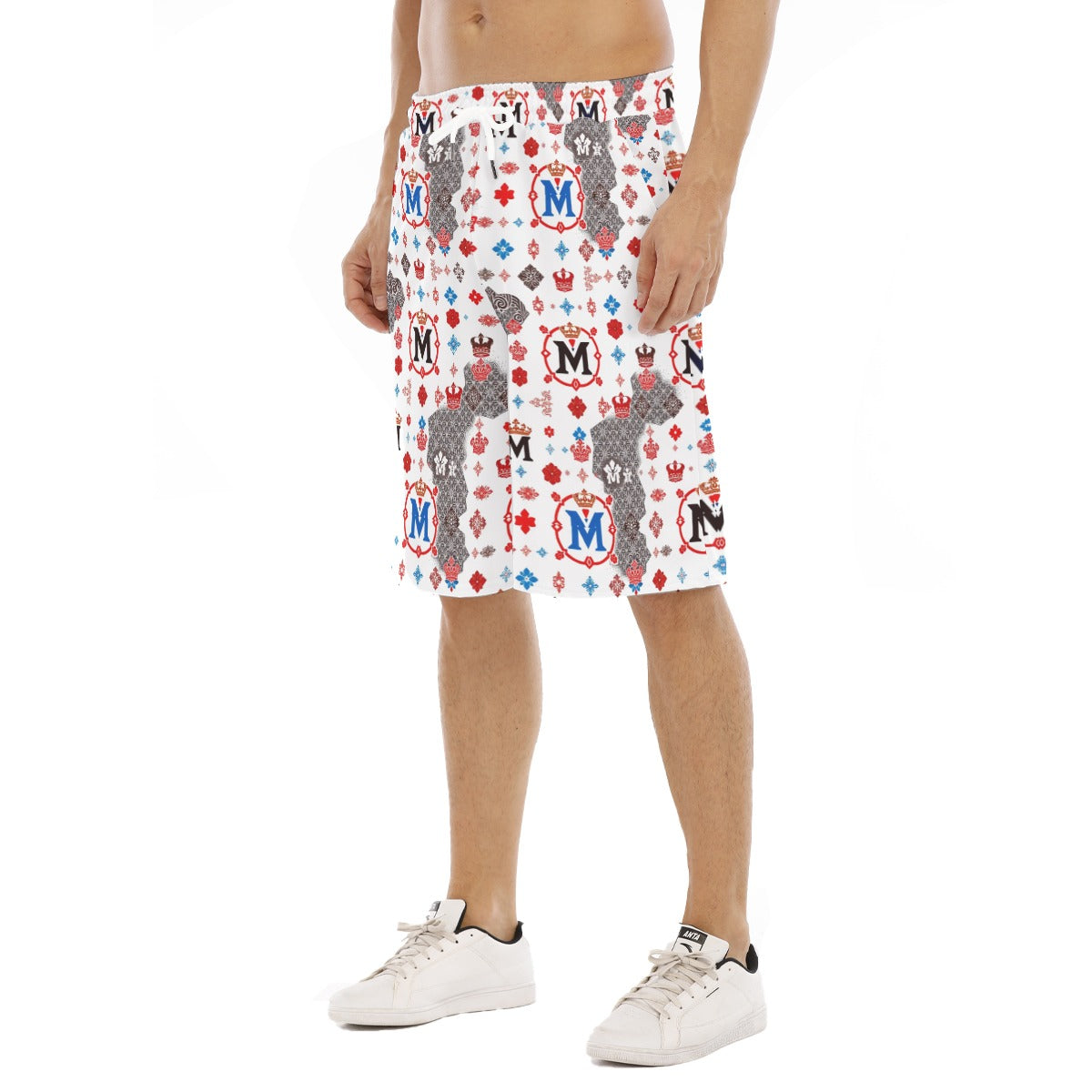 Munsieur Luxury Streetwear Athletic Shorts with Bold Print