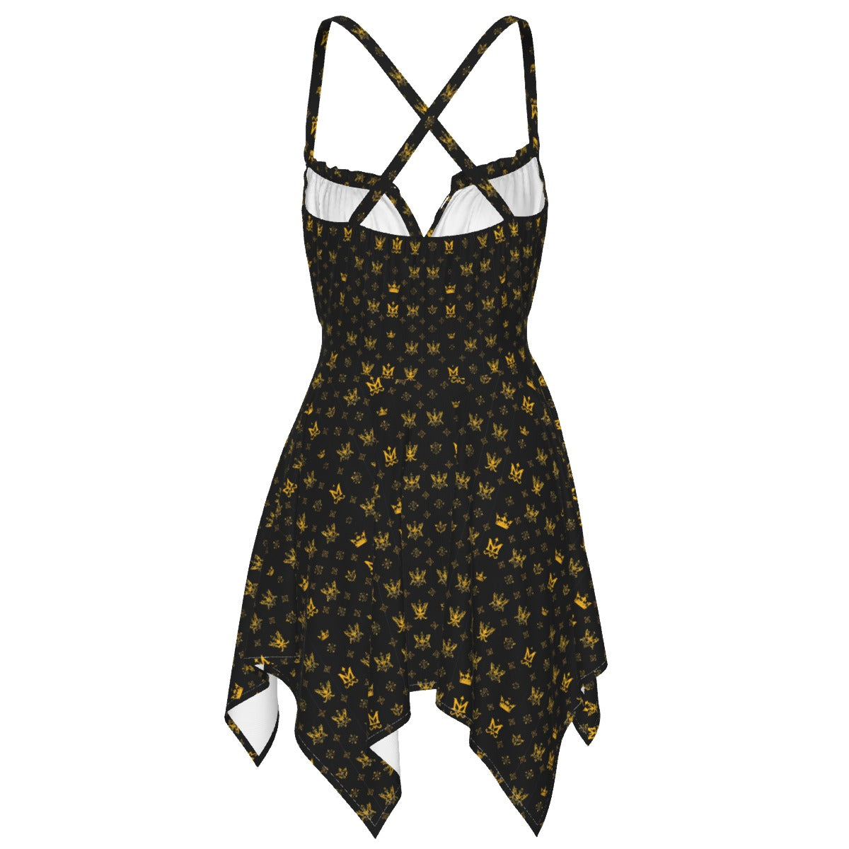 Munsieur Luxury Streetwear Dress with Gold Crown Print