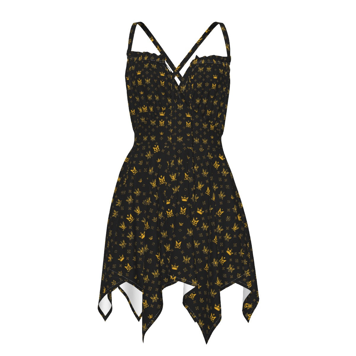 Munsieur Luxury Streetwear Dress with Gold Crown Print