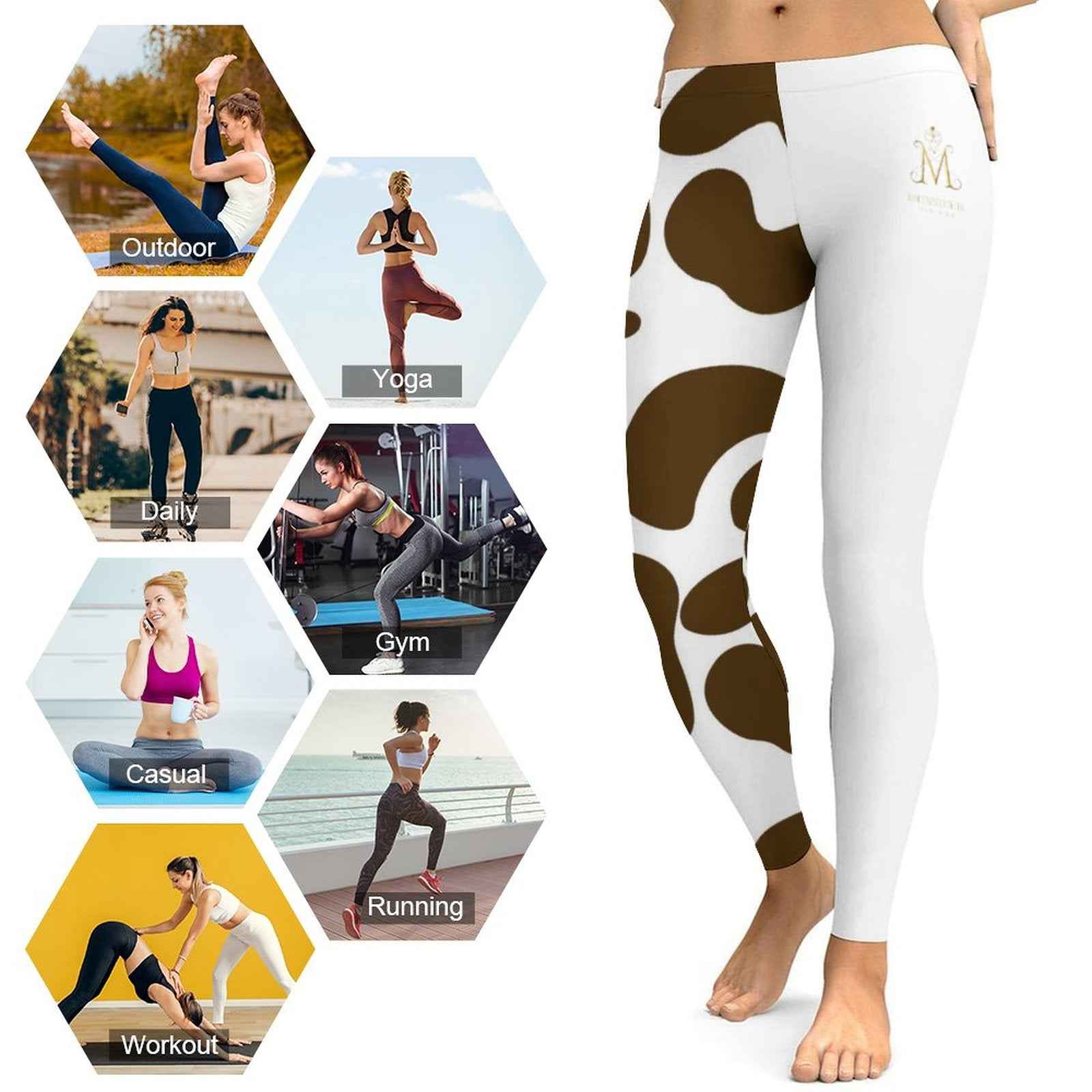 Monochrome Instinct Leggings | Luxury Gothic Performance Wear | MUNSIEUR