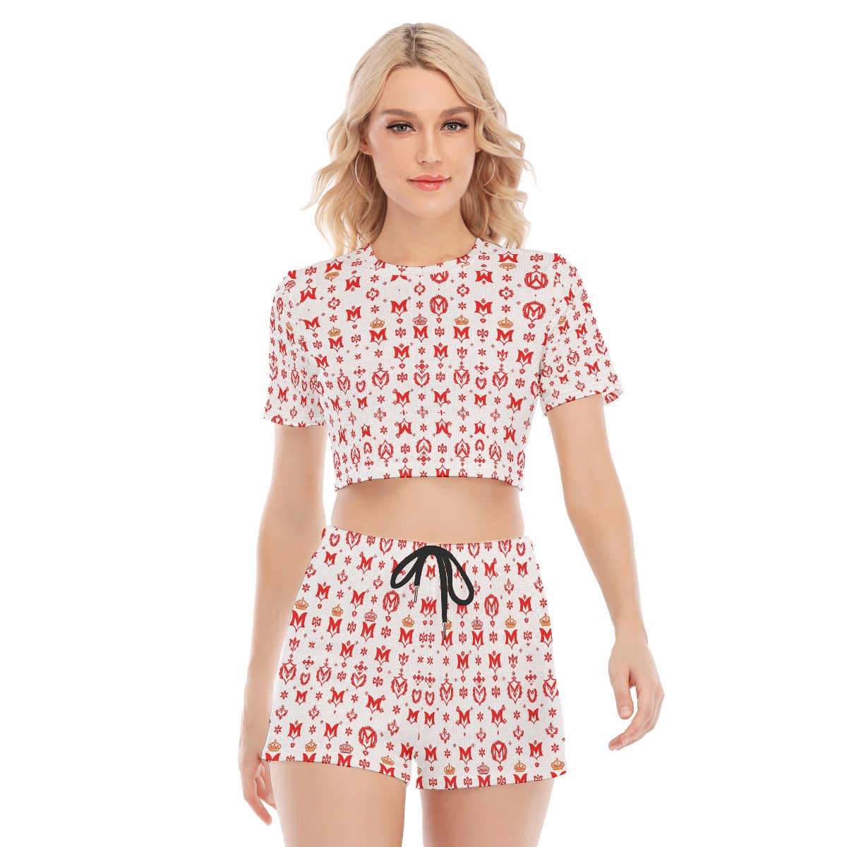 Munsieur Luxury Streetwear Lounge Set with Bold Print Bottoms