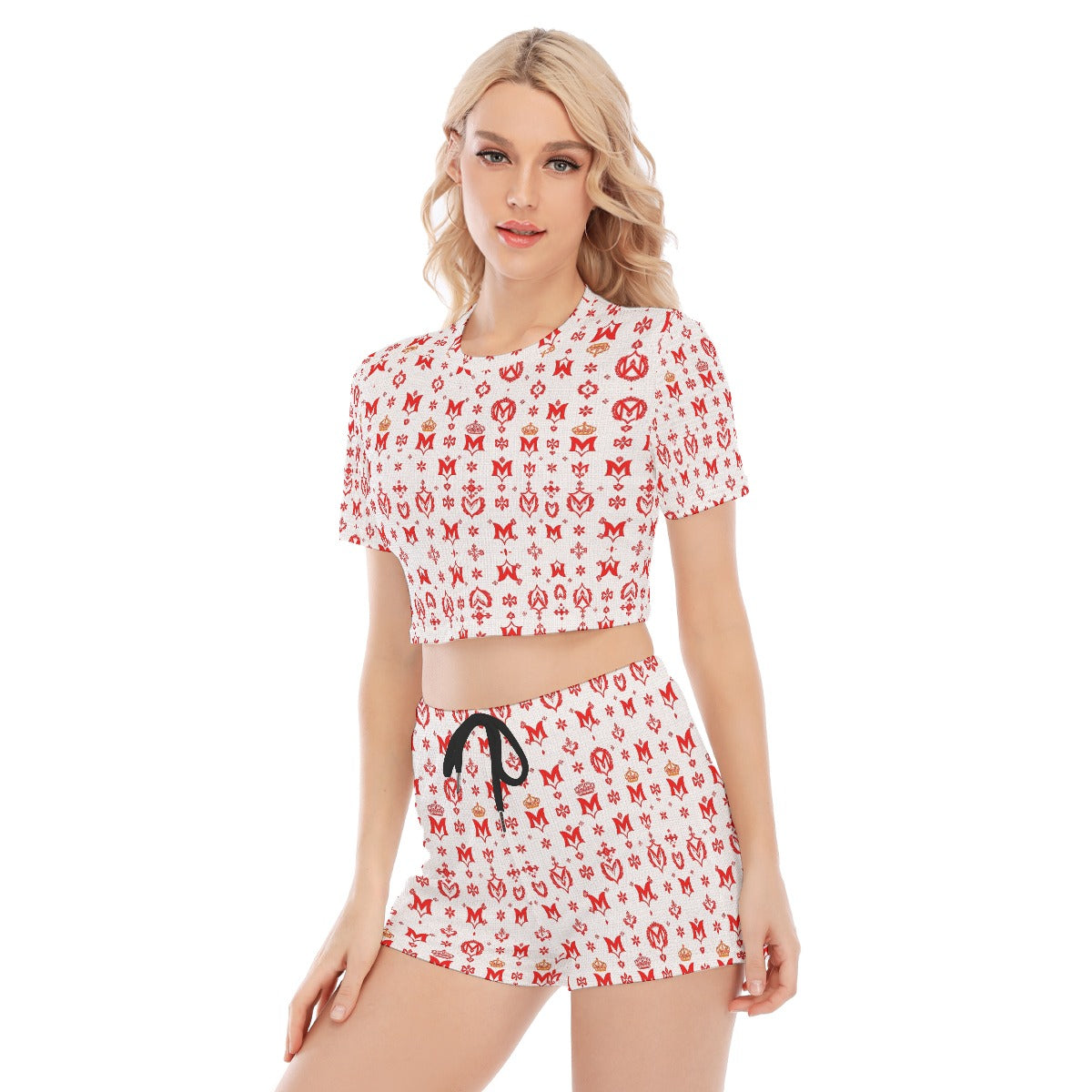 Munsieur Luxury Streetwear Lounge Set with Bold Print Bottoms