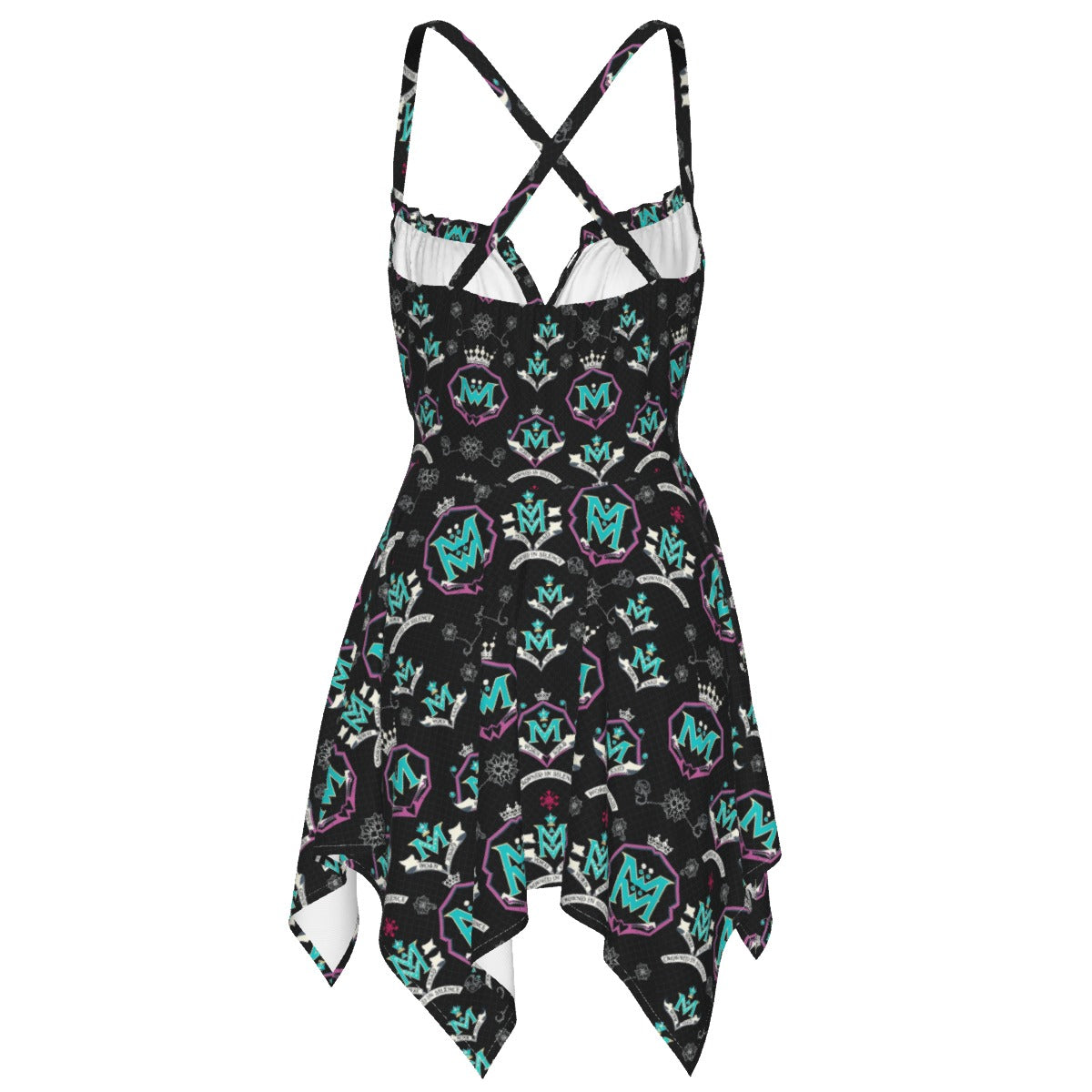 Munsieur Luxury Streetwear Slip Dress with Graphic Print