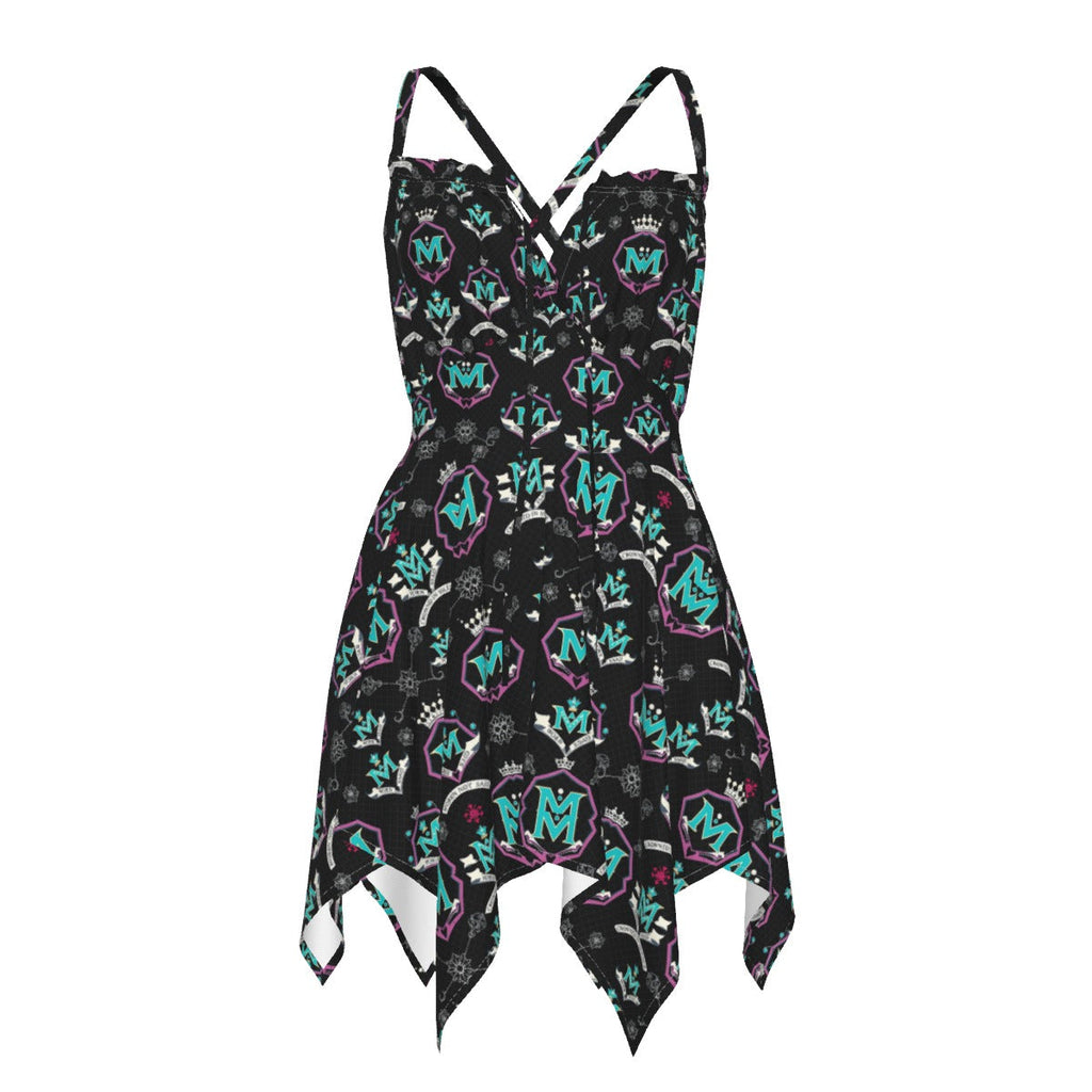 Munsieur Luxury Streetwear Slip Dress with Graphic Print