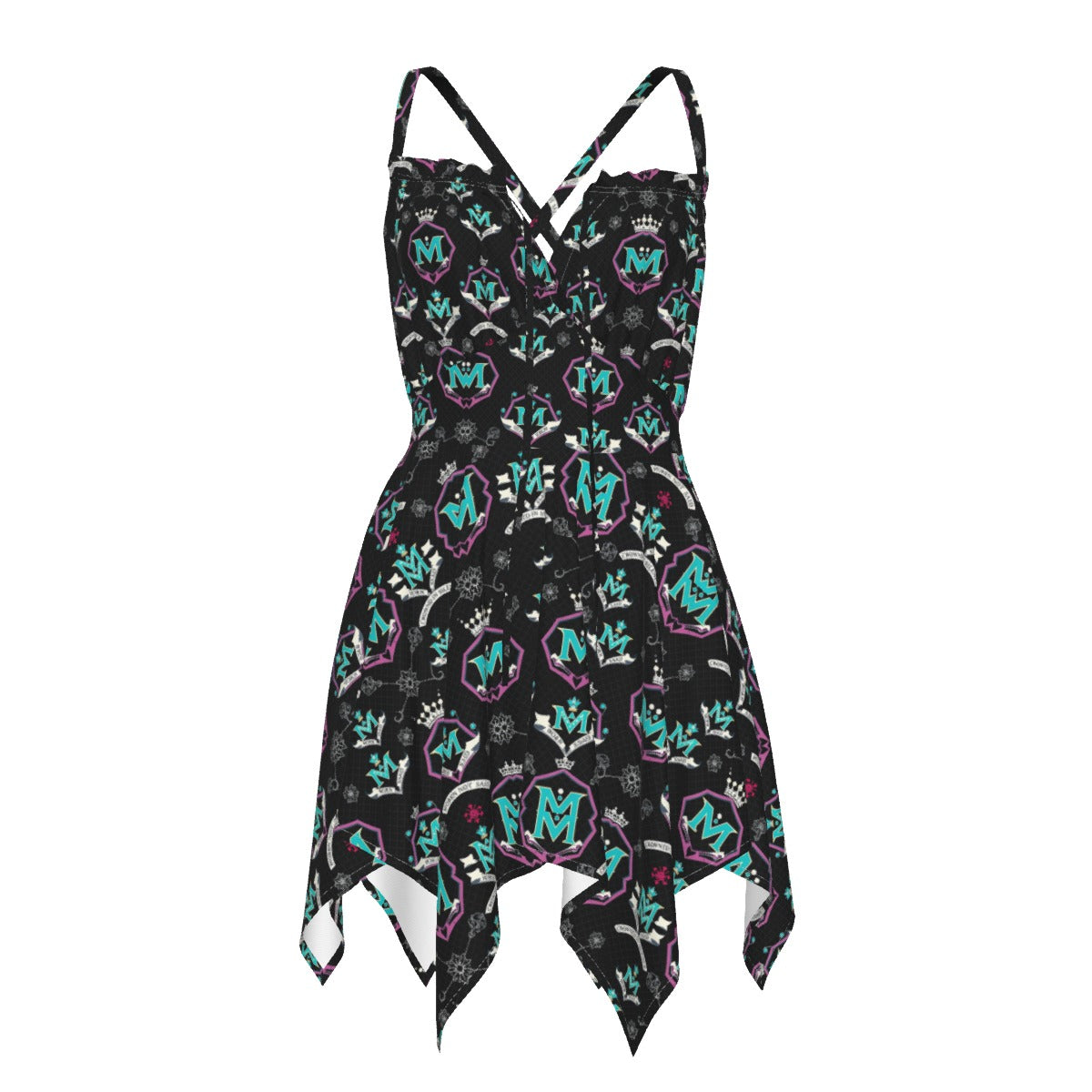 Munsieur Luxury Streetwear Slip Dress with Graphic Print