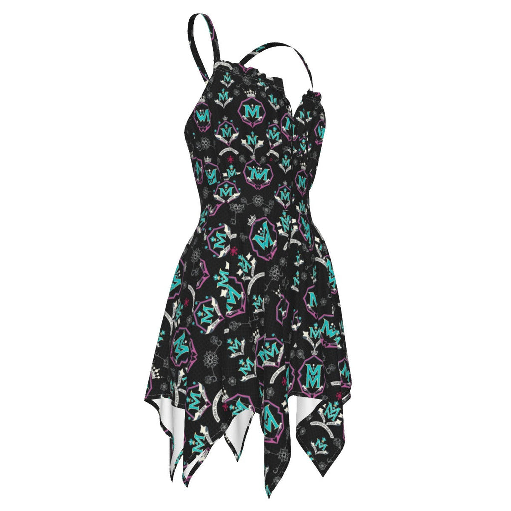 Munsieur Luxury Streetwear Slip Dress with Graphic Print