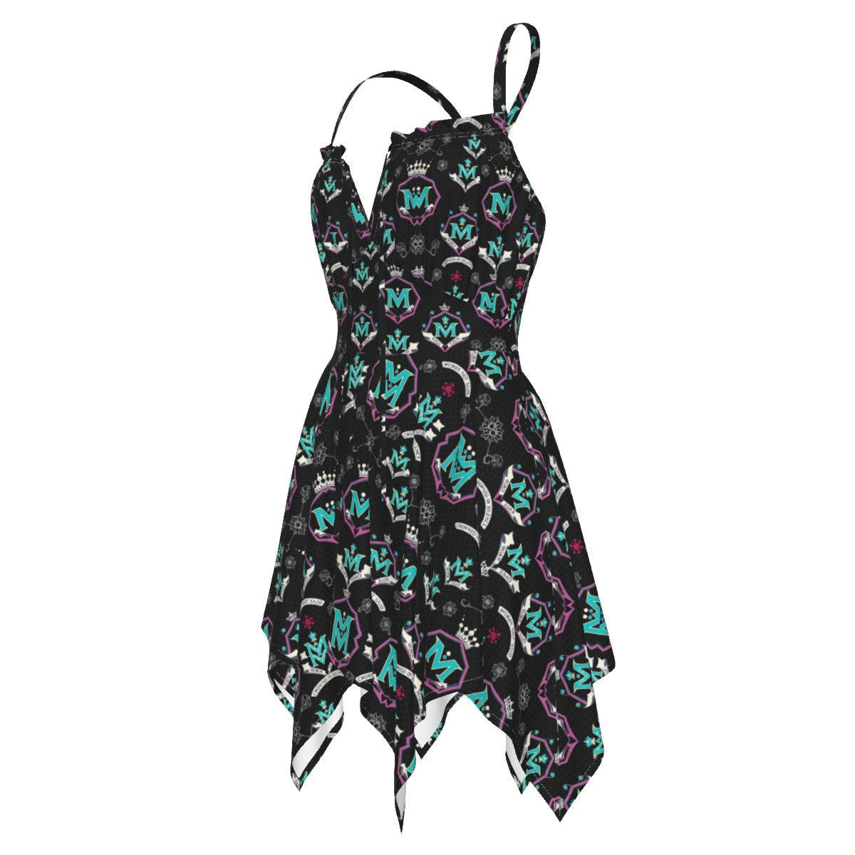Munsieur Luxury Streetwear Slip Dress with Graphic Print