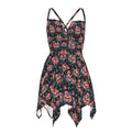 Munsieur Luxury Streetwear Slip Dress with Floral Skull Print