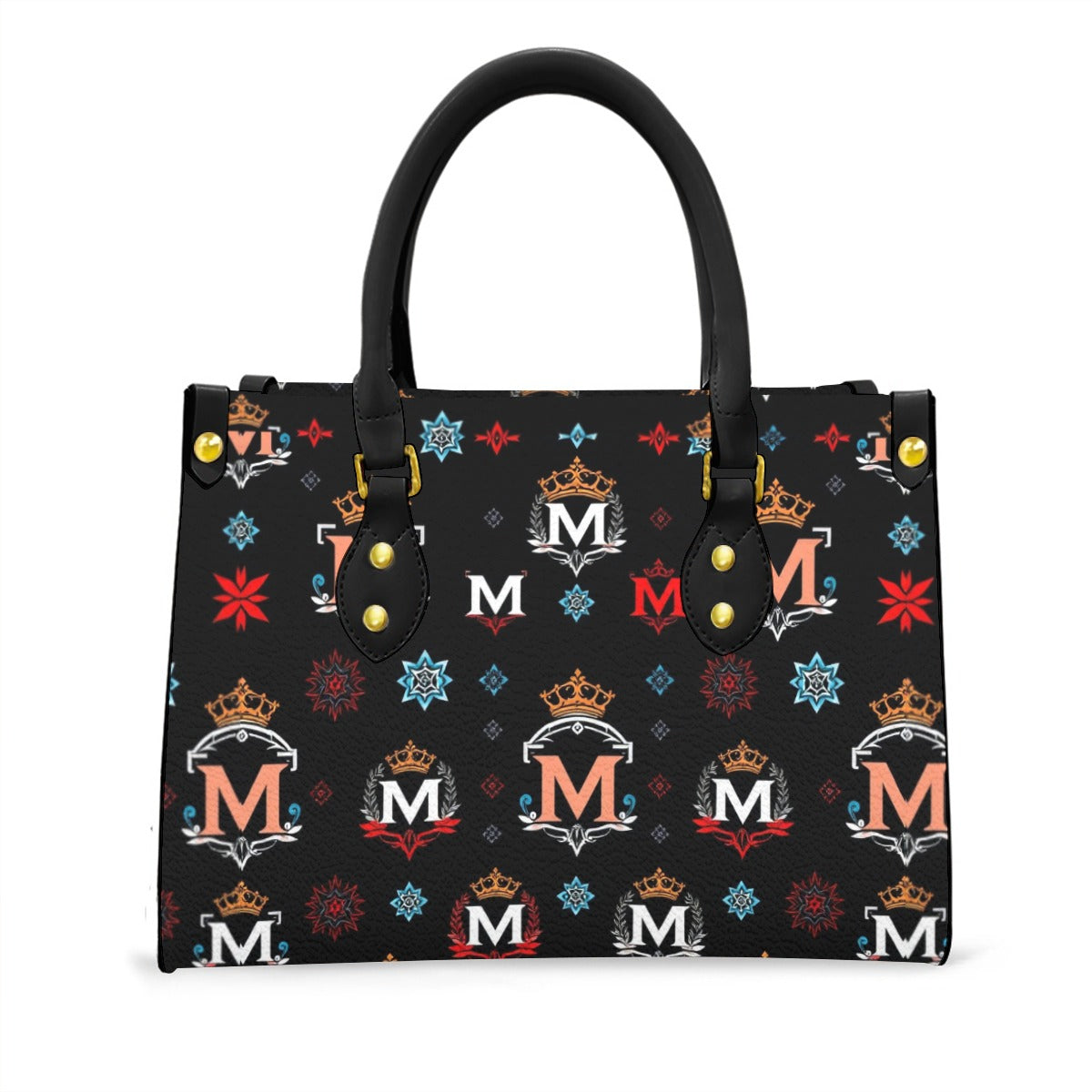 Munsieur Luxury Women's Handbag with Crown Print Design
