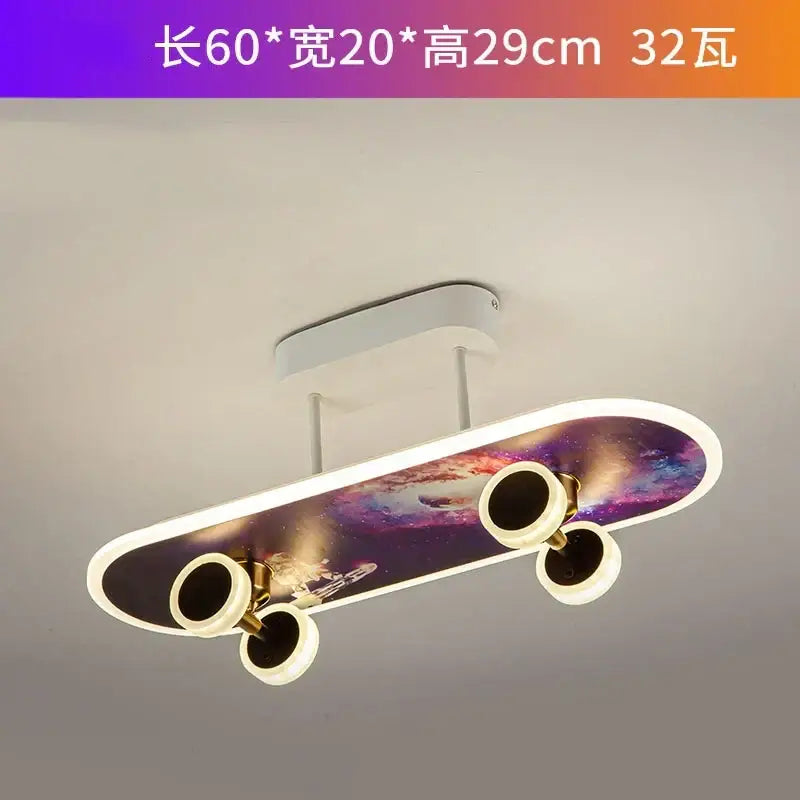 Marvel superhero cartoon skateboard ceiling light for children room