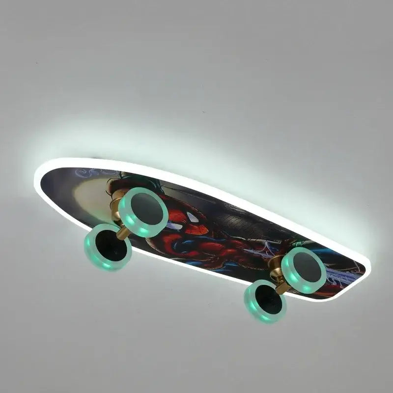 Marvel superhero cartoon skateboard ceiling light for children room