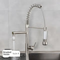 Matte black decorbites brass kitchen faucet with swivel spout