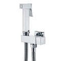 Matte black handheld bidet faucet bathroom sprayer with ribbed grip