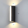 Matte black rectangle outdoor wall light dual directional led sconce