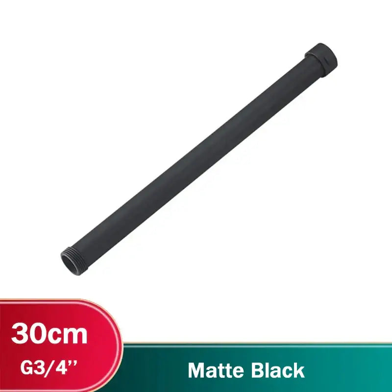 Matte black shower faucet extension tube bathroom brass fitting