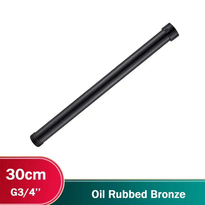 Matte black shower faucet extension tube bathroom brass fitting
