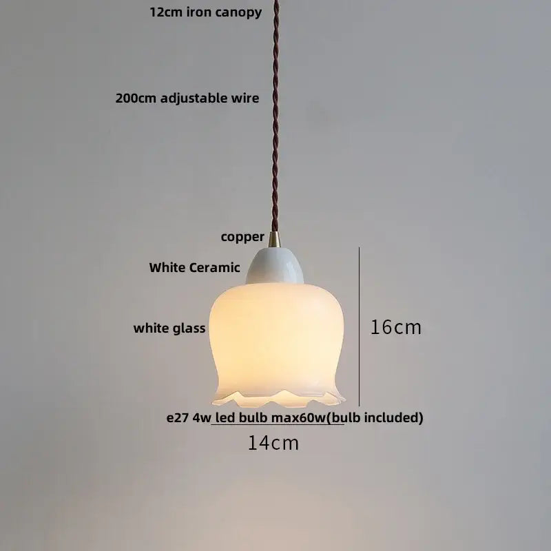 Matte brown and copper ceramic walnut pendant light kitchen lamp
