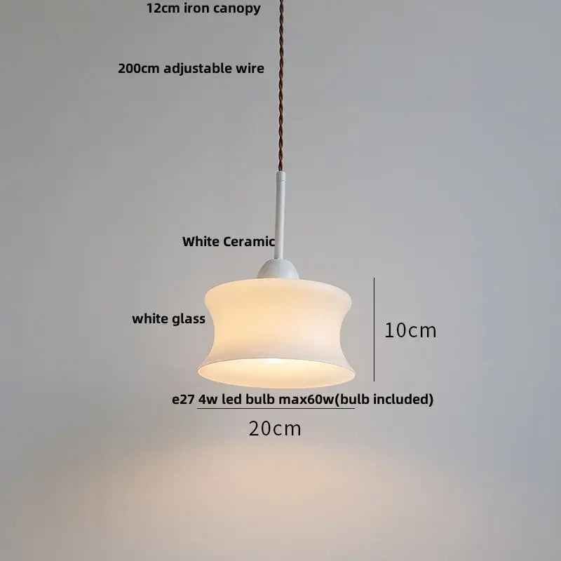 Matte brown and copper ceramic walnut pendant light kitchen lamp