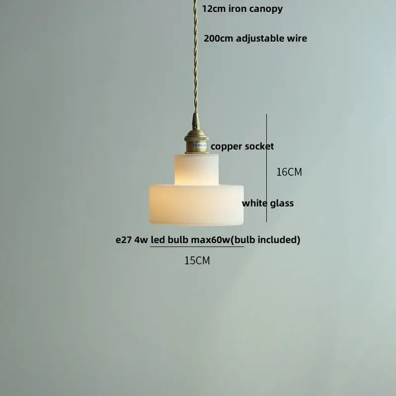 Matte brown and copper ceramic walnut pendant light kitchen lamp