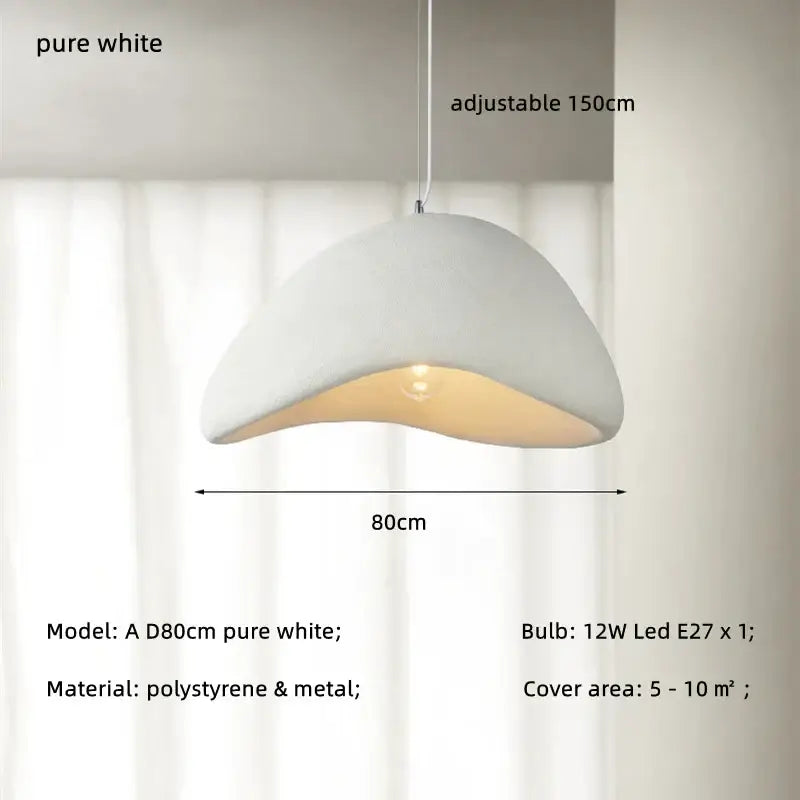 Matte gray led wabi sabi chandelier dining room pendant light