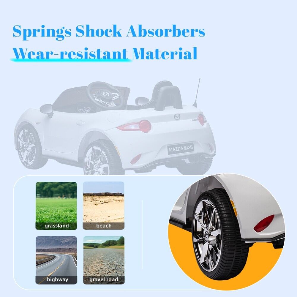 Mazda Licensed 12V Ride-On Car for Kids with Remote Control