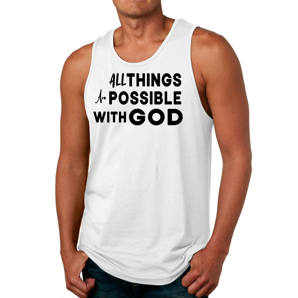 Mens Fitness Tank Top Graphic T-shirt All Things are Possible