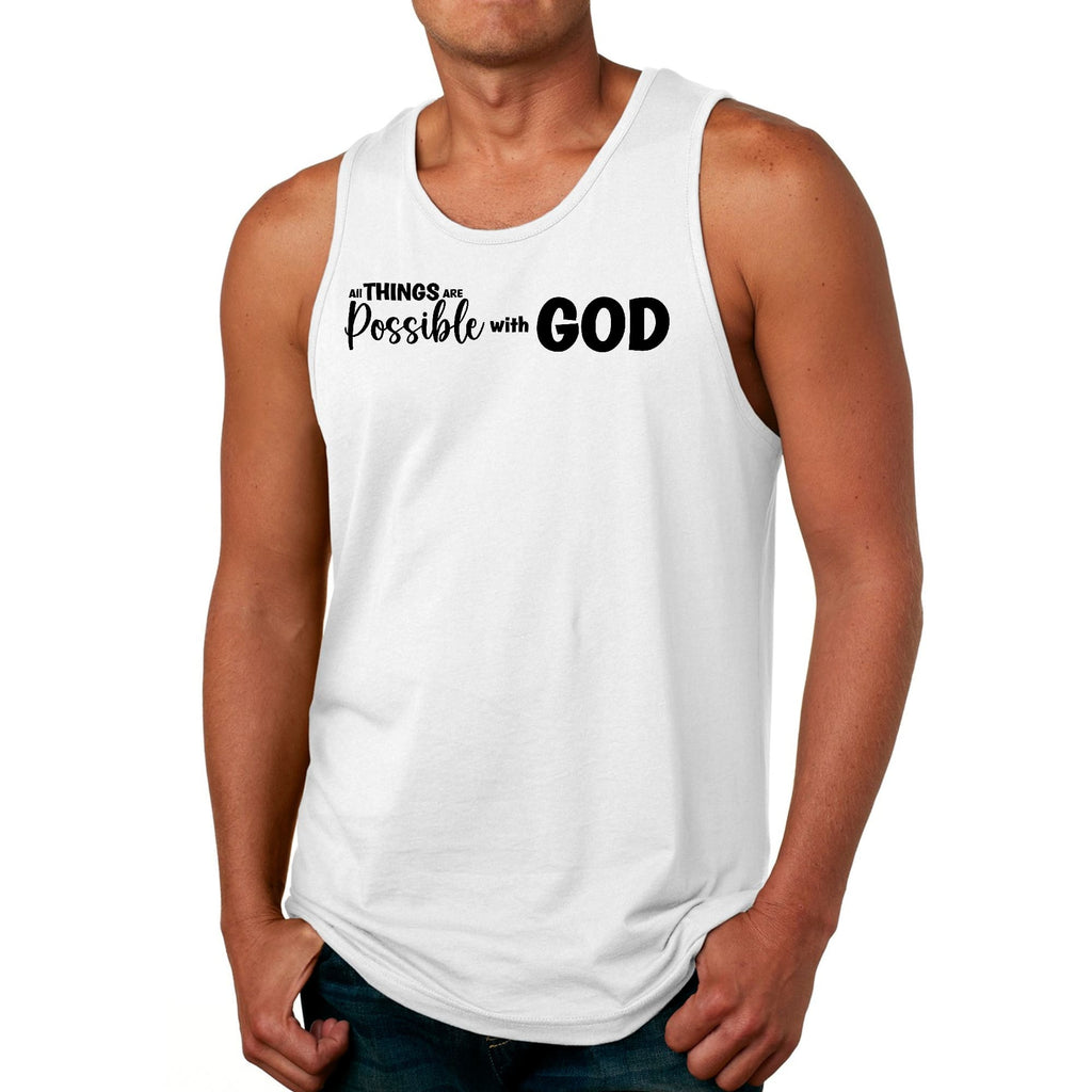 Mens Fitness Tank Top Graphic T-shirt All Things are Possible