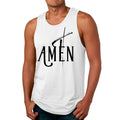 Mens Fitness Tank Top Graphic T-shirt Amen Black Print