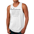 Mens Fitness Tank Top Graphic T-shirt Believe in Yourself