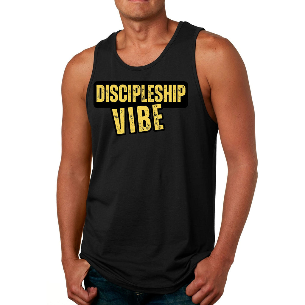 Mens Fitness Tank Top Graphic T-shirt Discipleship Vibe